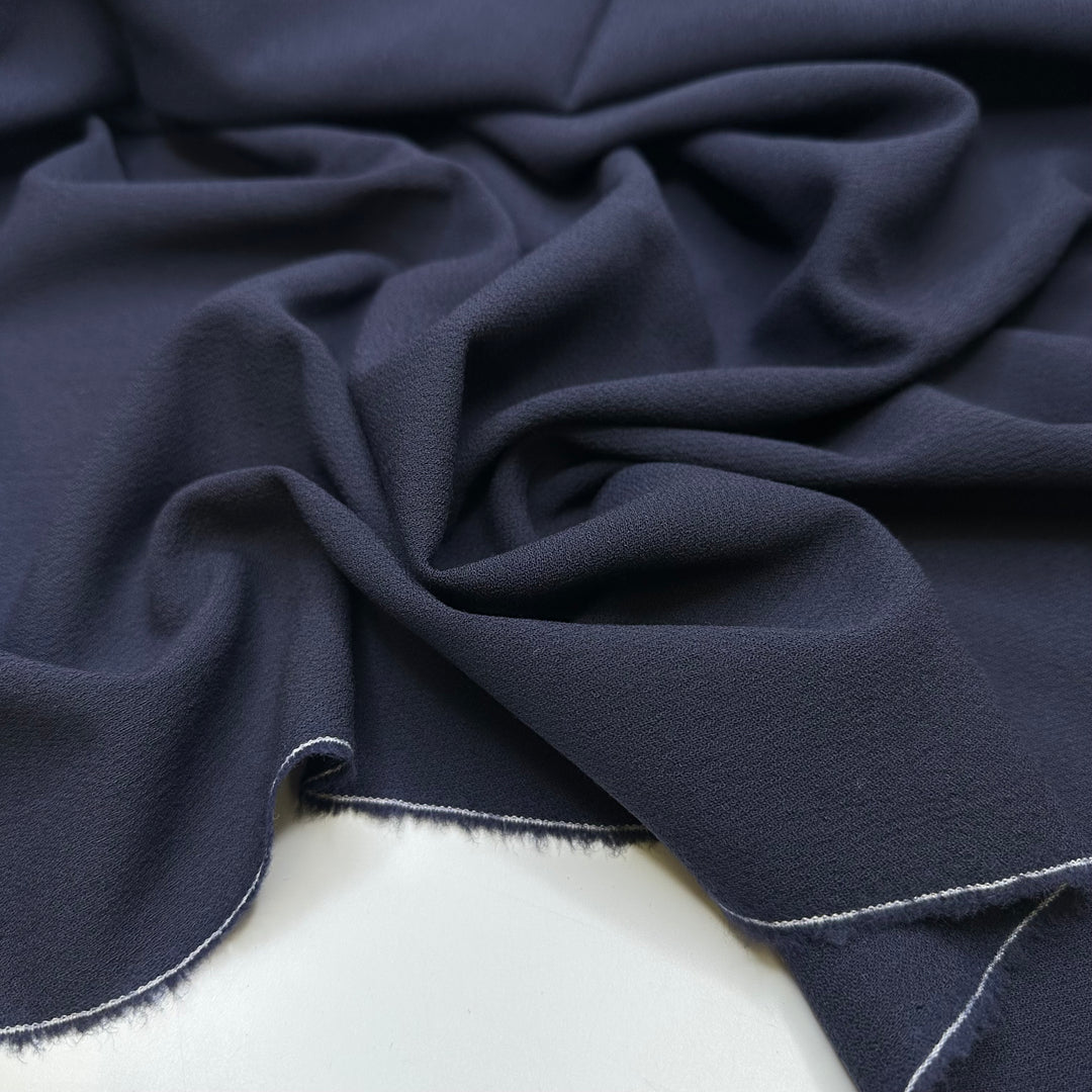 Oh Crepe - Crepe Wool Blend Woven - Navy - 2M Bundle