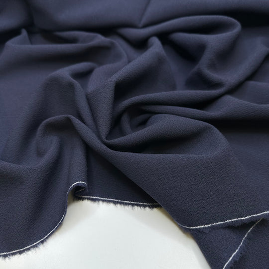 Oh Crepe - Crepe Wool Blend Woven - Navy - 2M Bundle