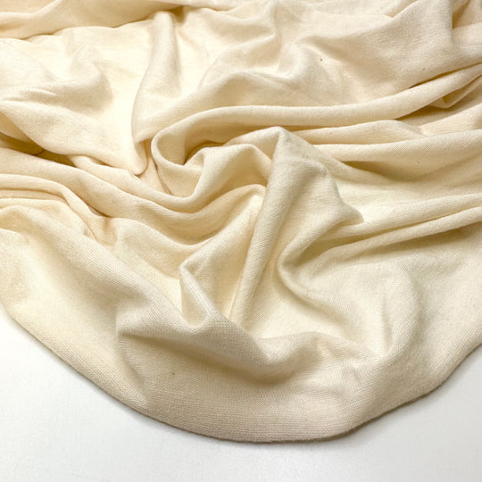 Favourite Float - Jersey Bamboo Blend Knit - Light Cream/Orange - 0.8M Bundle
