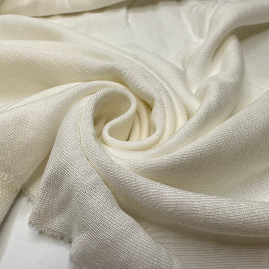 Ready For Wimbledon - French Terry Cotton Blend Knit - White - 1.2M Bundle