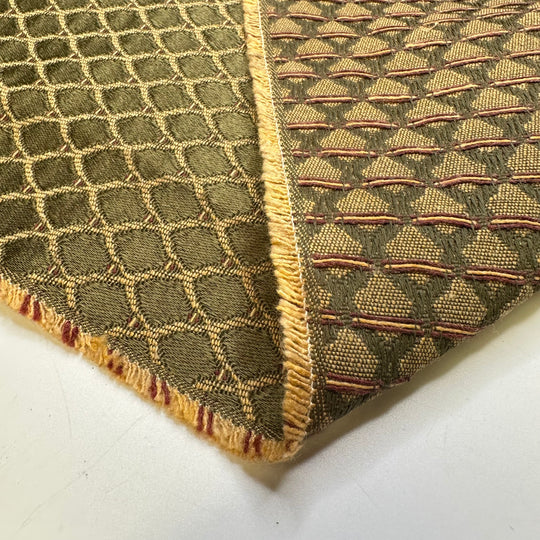 Working In The Garden - Polyester Blend Woven - Green/Yellow Geometric - 1.65M Bundle