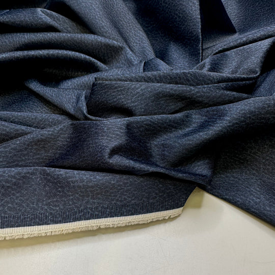 Cleaning The Pool - Poly/Cotton Woven - Dark Blue Abstract - Bundles