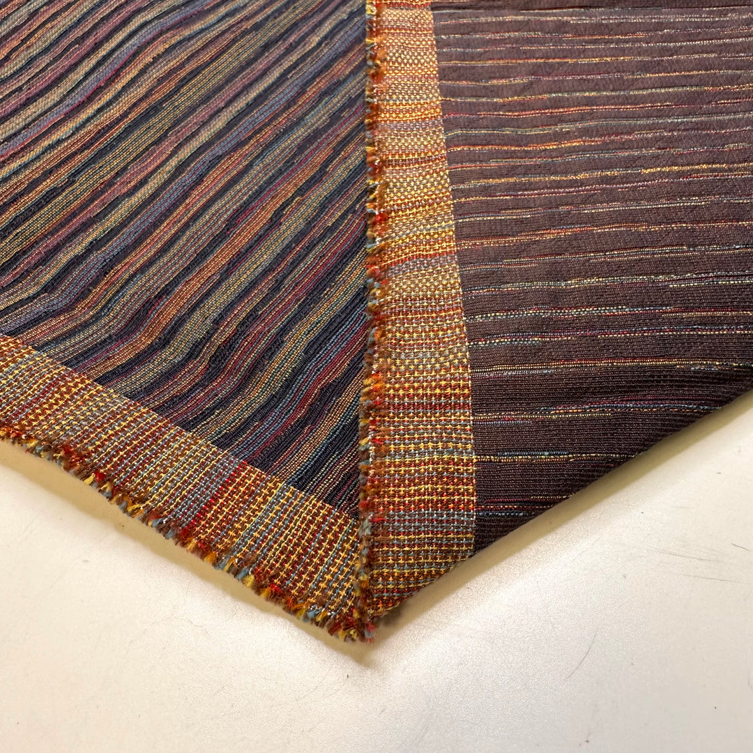 Watching The Fireworks From The Balcony - Poly Woven - Dark Blue Multi Stripes - 2.2M Bundle
