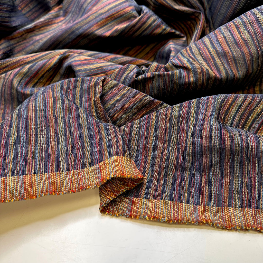 Watching The Fireworks From The Balcony - Poly Woven - Dark Blue Multi Stripes - 2.2M Bundle