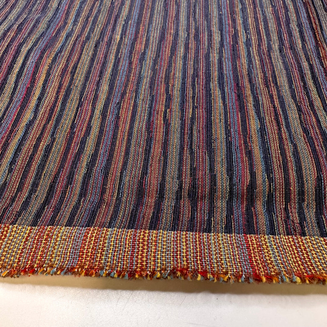 Watching The Fireworks From The Balcony - Poly Woven - Dark Blue Multi Stripes - 2.2M Bundle