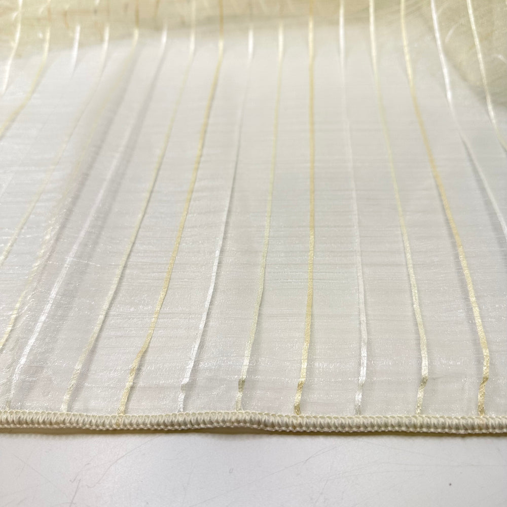 Leaving The Window Open At Night - Poly Woven - White/Cream Stripes - 3.9M Bundle