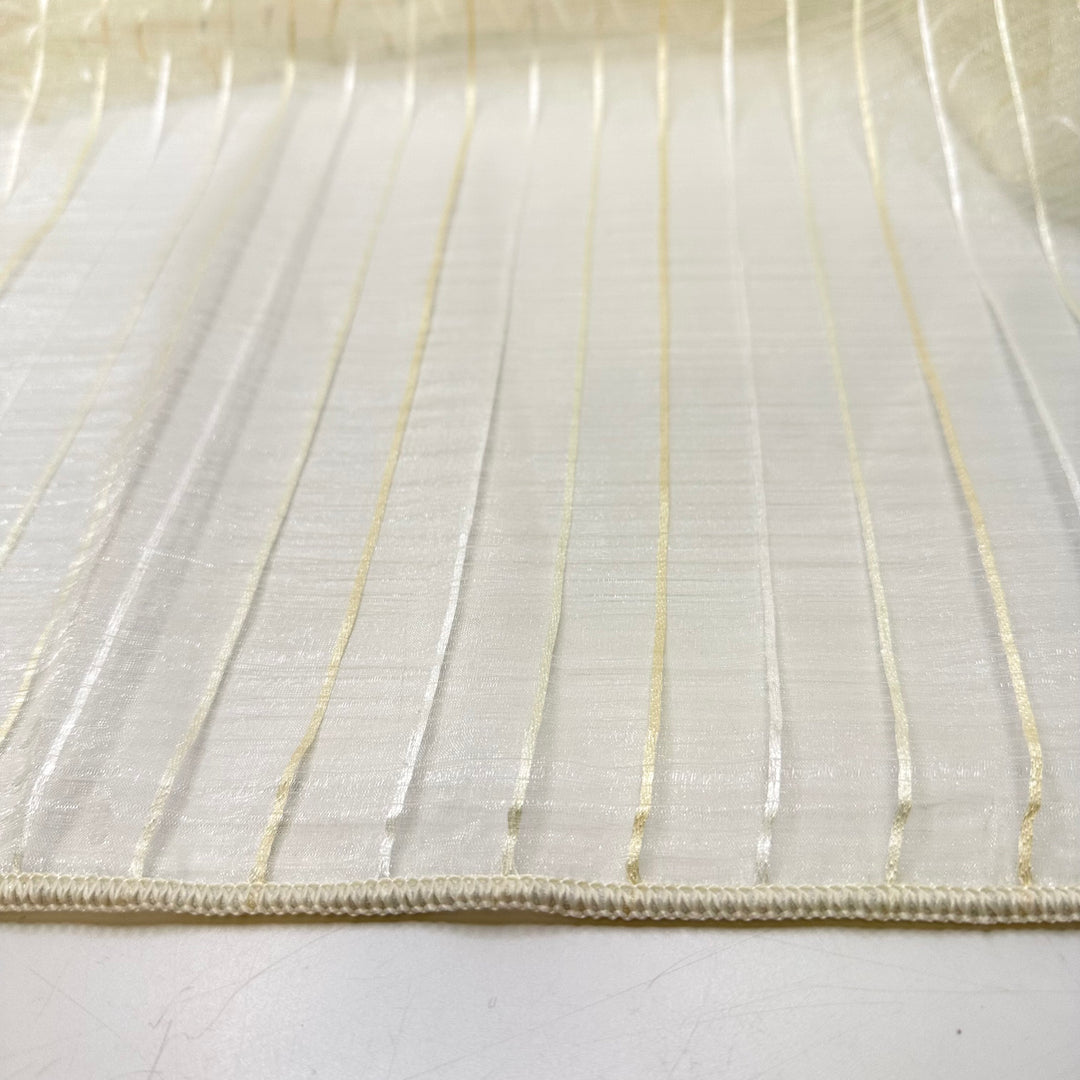 Leaving The Window Open At Night - Poly Woven - White/Cream Stripes - 3.9M Bundle