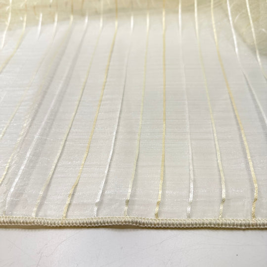 Leaving The Window Open At Night - Poly Woven - White/Cream Stripes - 3.9M Bundle