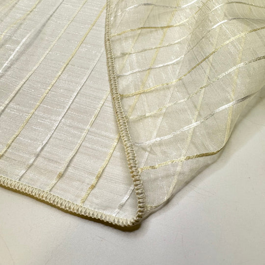 Leaving The Window Open At Night - Poly Woven - White/Cream Stripes - 3.9M Bundle