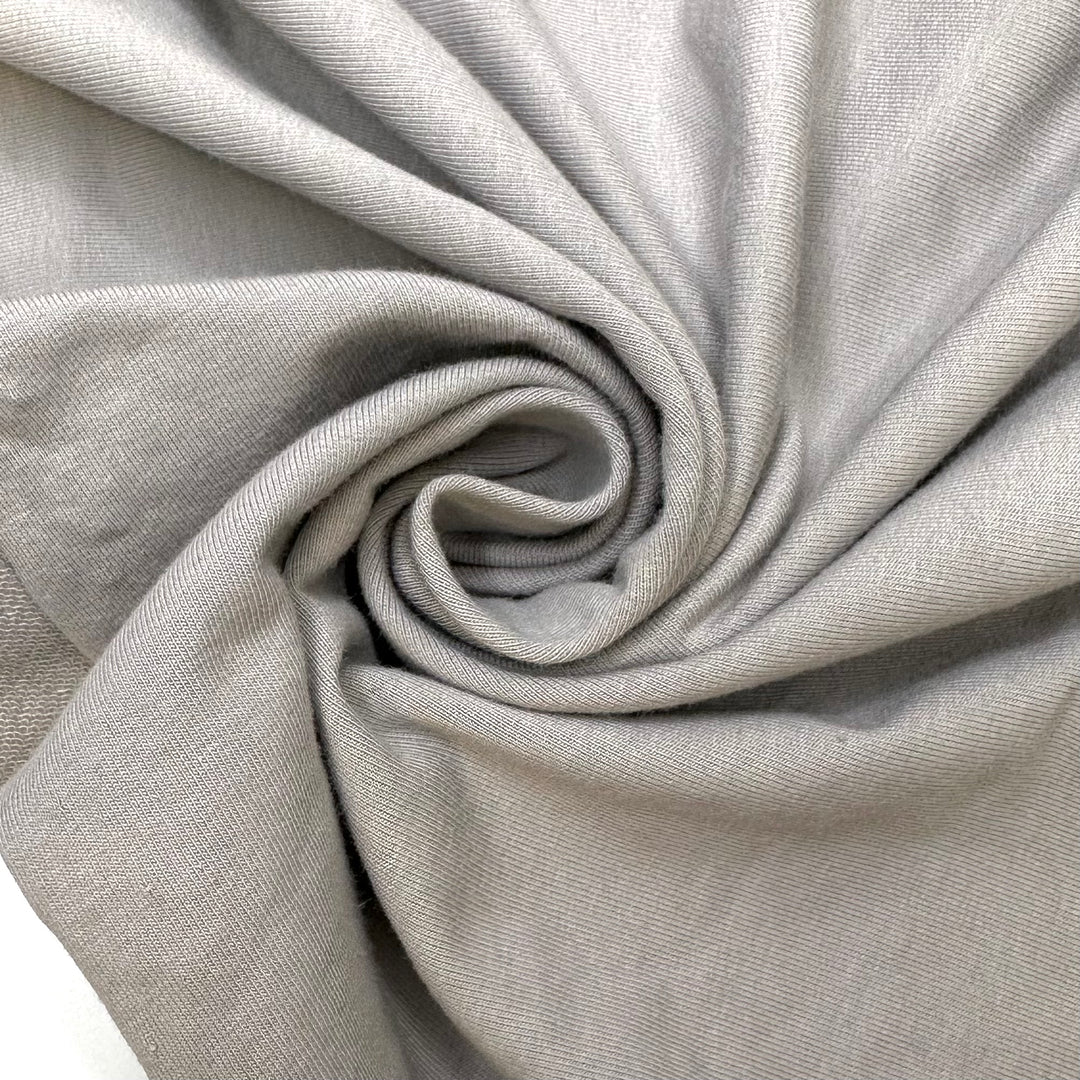Seal Grey - Jersey Cotton Blend Knit - Light Grey - 0.9M Bundle