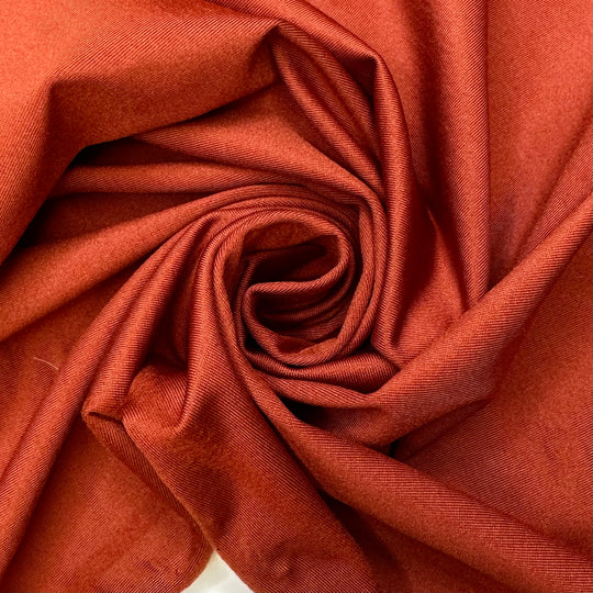 Burnt Orange - Jersey Fleece Polyester Blend Knit - Orange/Brown - Bundles