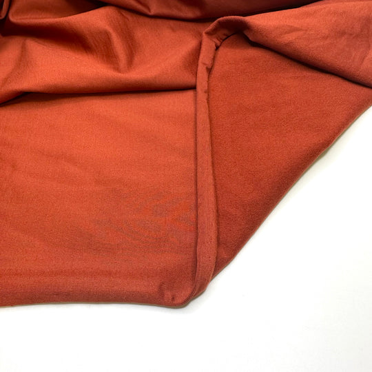 Burnt Orange - Jersey Fleece Polyester Blend Knit - Orange/Brown - Bundles