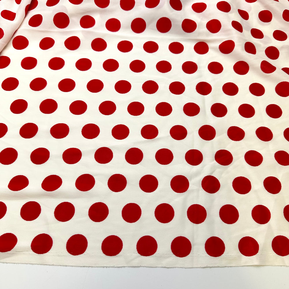 Toadstool - Poly Knit - White/Red Polka Dots - 1.25M Bundle