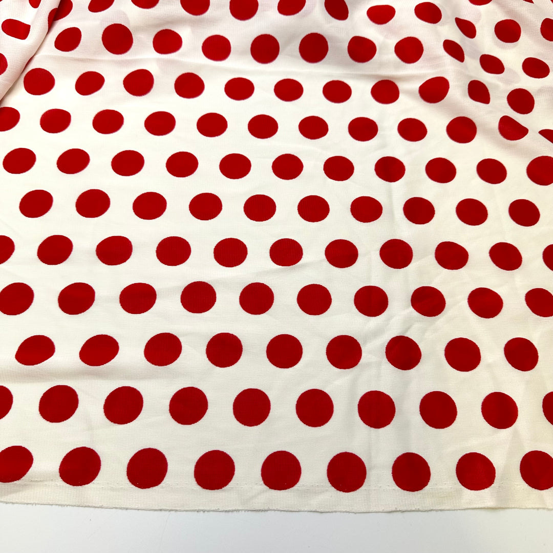 Toadstool - Poly Knit - White/Red Polka Dots - 1.25M Bundle