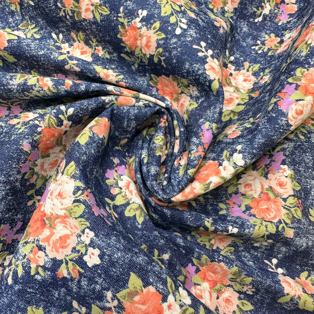 UB - Buy Myself Flowers - Cotton Blend Woven - Blue Multi Floral - 2.5M Bundle