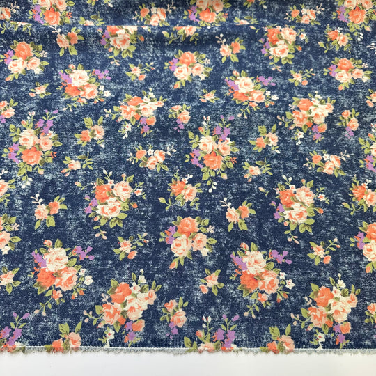 UB - Buy Myself Flowers - Cotton Blend Woven - Blue Multi Floral - 2.5M Bundle