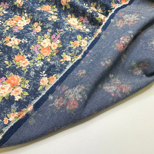UB - Buy Myself Flowers - Cotton Blend Woven - Blue Multi Floral - 2.5M Bundle