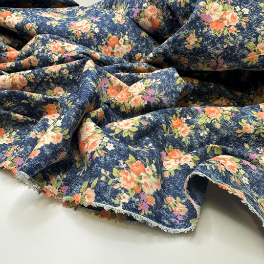 UB - Buy Myself Flowers - Cotton Blend Woven - Blue Multi Floral - 2.5M Bundle