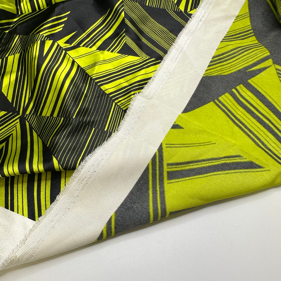 UB - Matrix Glitch - Satin Poly Woven - Green/Black Geometric - 1.6M Bundle