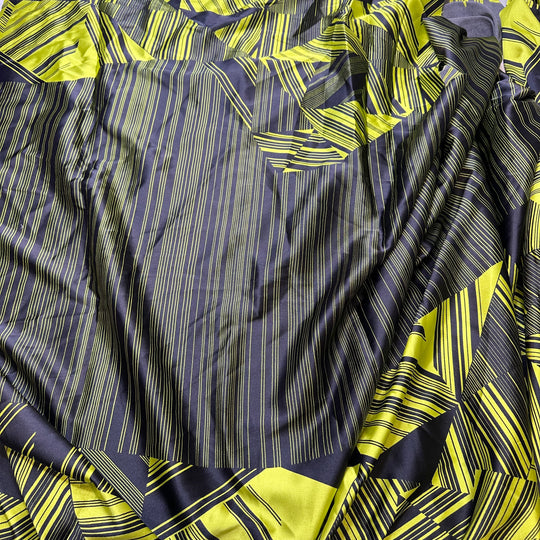 UB - Matrix Glitch - Satin Poly Woven - Green/Black Geometric - 1.6M Bundle