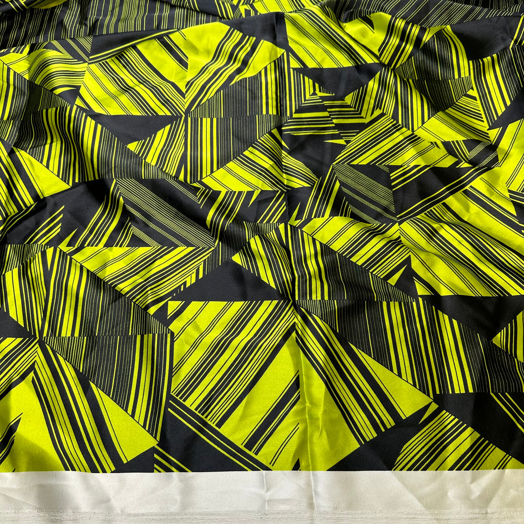 UB - Matrix Glitch - Satin Poly Woven - Green/Black Geometric - 1.6M Bundle