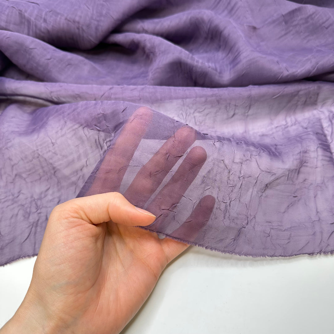 My First Hero - Crinkle Mesh Polyester Blend Woven - Purple - 2M Bundle