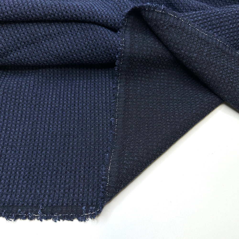 Gomez Addams Most Amazing Dress Robe - Basket Weave Wool Woven - Navy/Blue Plaid - 2.8M Bundle