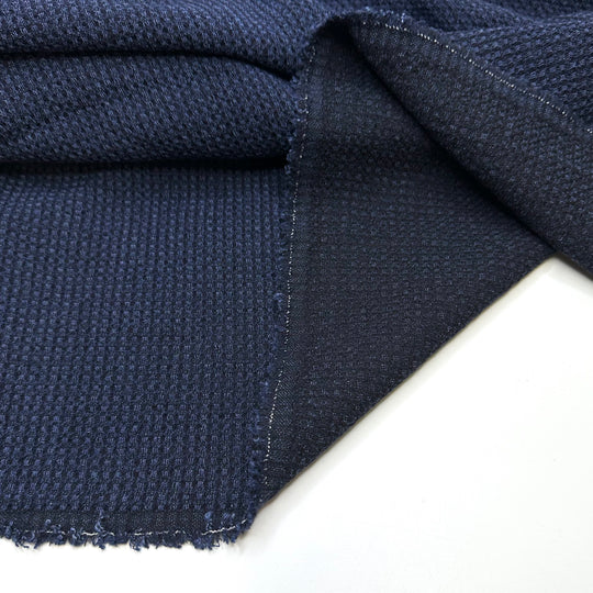 Gomez Addams Most Amazing Dress Robe - Basket Weave Wool Woven - Navy/Blue Plaid - 2.8M Bundle