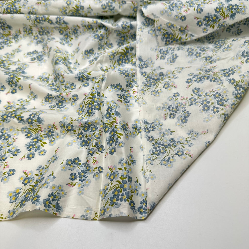 Bringing Him Flowers - Cotton Blend Woven - White Multi Floral - 2.7M Bundle