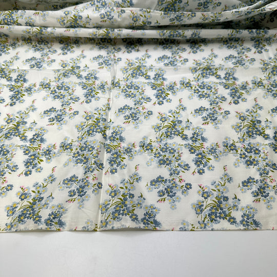 Bringing Him Flowers - Cotton Blend Woven - White Multi Floral - 2.7M Bundle