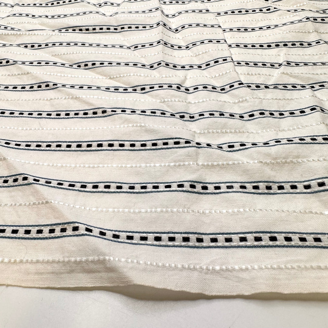 UB - Shopping For Button Up Shirts - Cotton Woven - White Multi Stripes - 1.1M Bundle