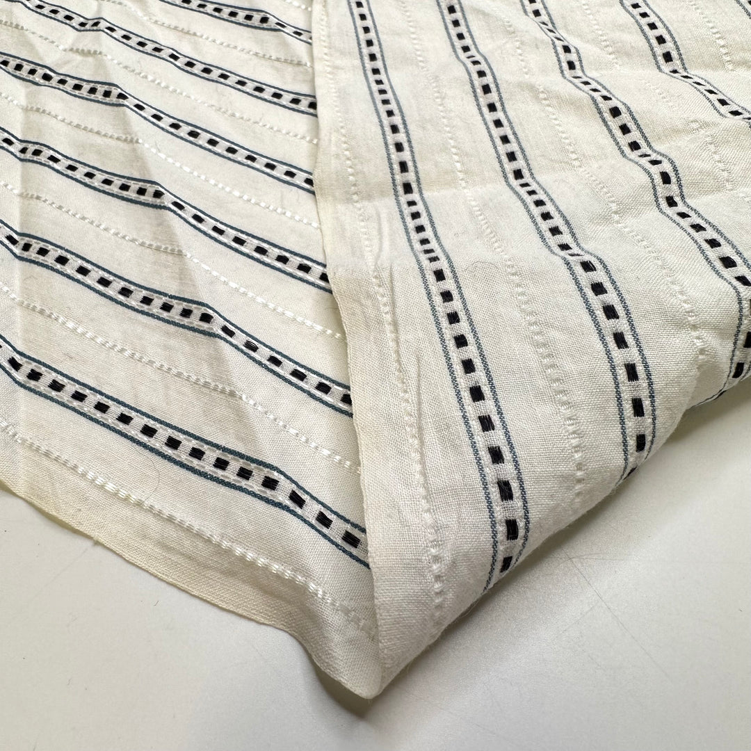 UB - Shopping For Button Up Shirts - Cotton Woven - White Multi Stripes - 1.1M Bundle