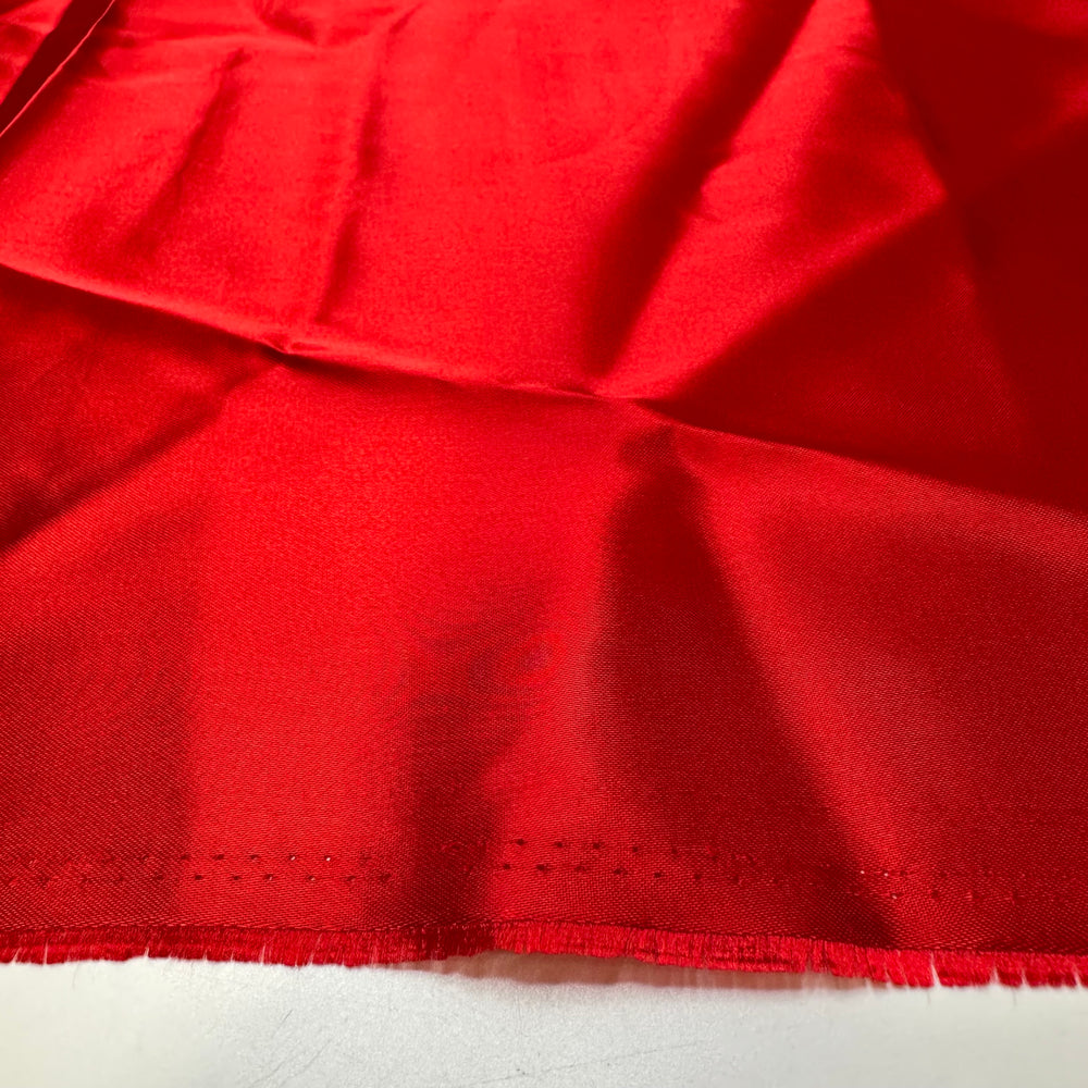 Red Roses From Dad To Mom - Satin Polyester Blend Woven - Red - 1M Bundle