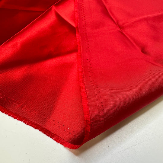 Red Roses From Dad To Mom - Satin Polyester Blend Woven - Red - 1M Bundle