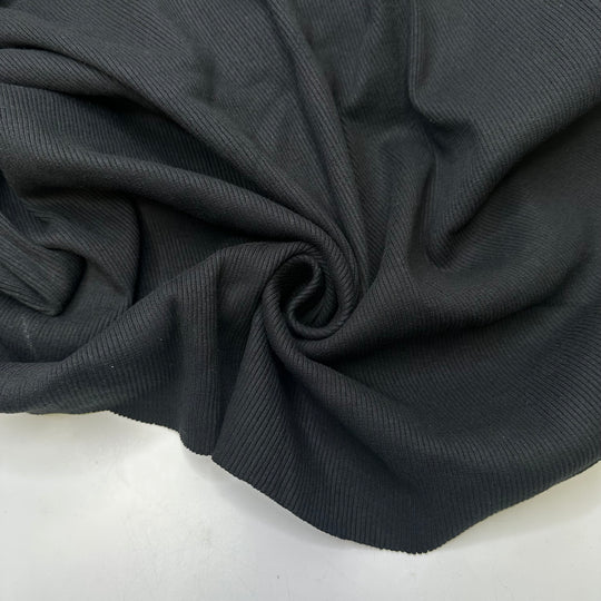 Be Your Sassy Self - Tubular Rib Knit Cotton Blend Knit - Black - 2.4M Bundle