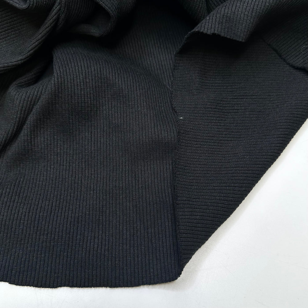 Be Your Sassy Self - Tubular Rib Knit Cotton Blend Knit - Black - 2.4M Bundle