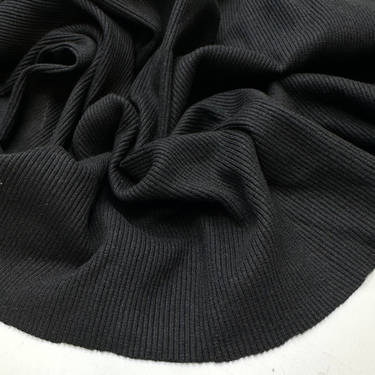 Be Your Sassy Self - Tubular Rib Knit Cotton Blend Knit - Black - 2.4M Bundle