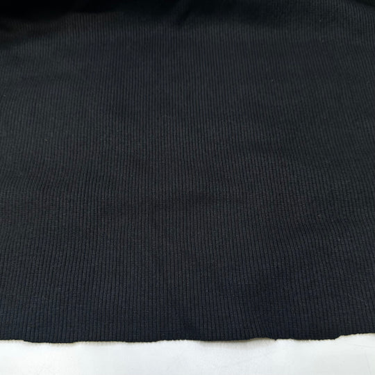 Be Your Sassy Self - Tubular Rib Knit Cotton Blend Knit - Black - 2.4M Bundle