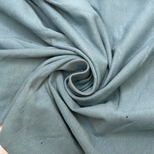 Submerge - 1 Side Brushed Jersey Cotton Blend Knit - Blue - 0.8M Bundle