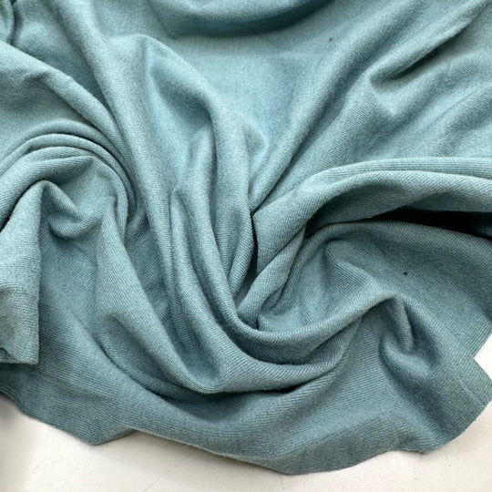 Submerge - 1 Side Brushed Jersey Cotton Blend Knit - Blue - 0.8M Bundle