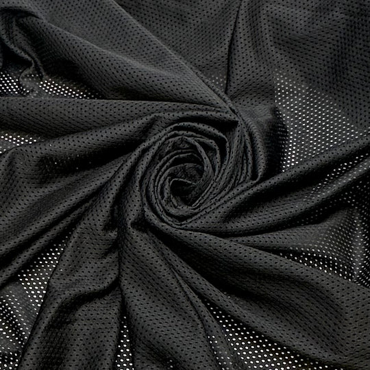 Trip To The Jersey Shore - Sport Mesh Polyester Blend Knit - Black - 2.5M Bundle