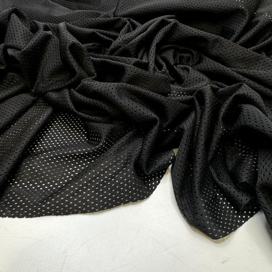 Trip To The Jersey Shore - Sport Mesh Polyester Blend Knit - Black - 2.5M Bundle