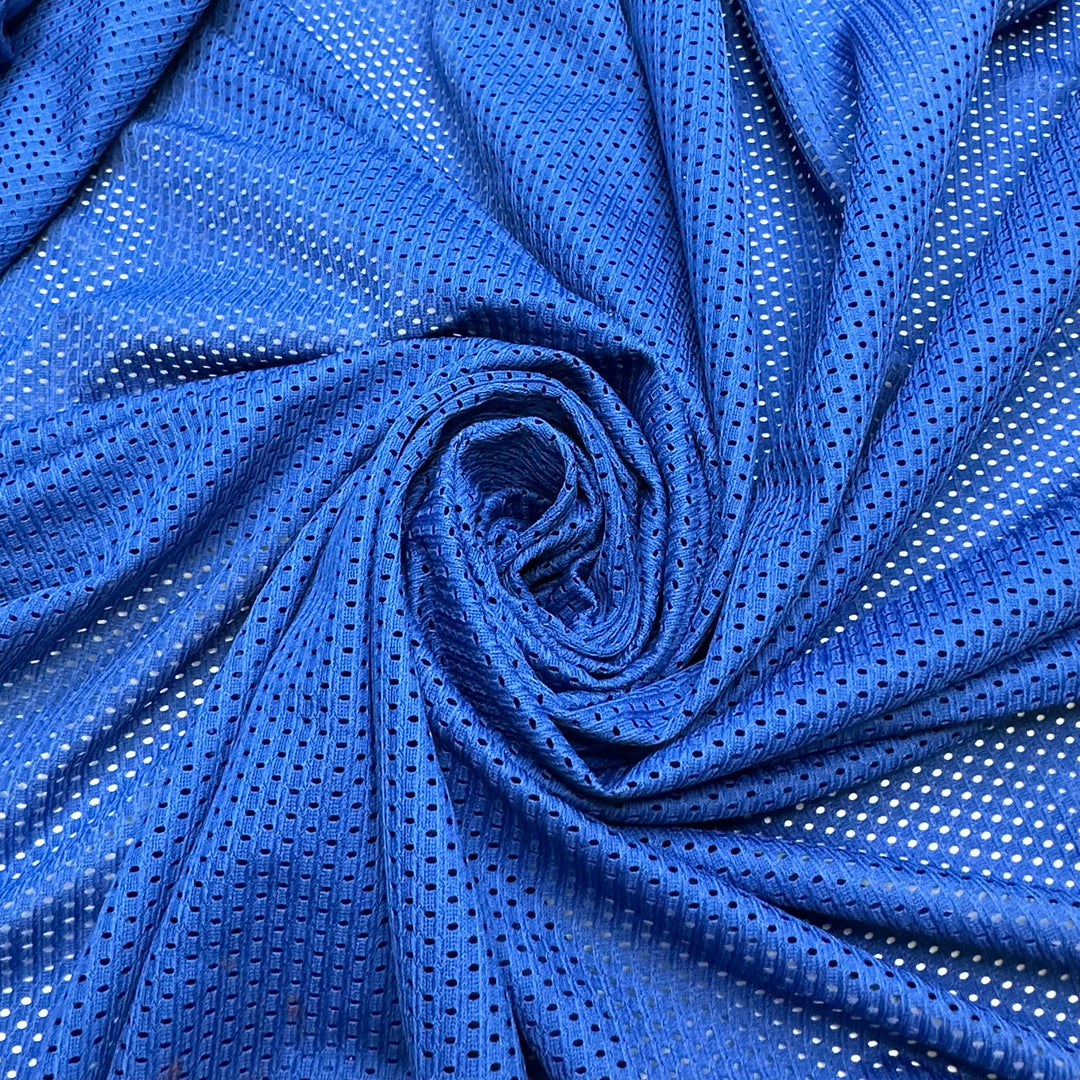 Trying Out A New Sport - Sport Mesh Polyester Blend Knit - Blue - 2M Bundle