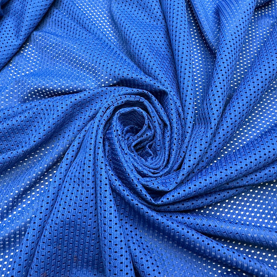 Trying Out A New Sport - Sport Mesh Polyester Blend Knit - Blue - 2M Bundle