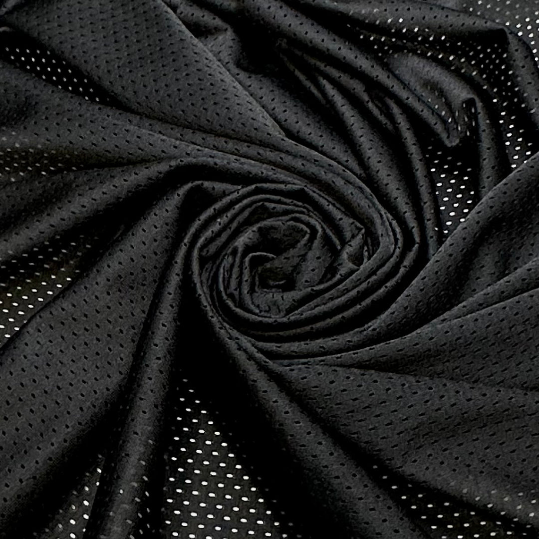 Roller Derby - Sport Mesh Polyester Blend Knit - Black - 2.2M Bundle