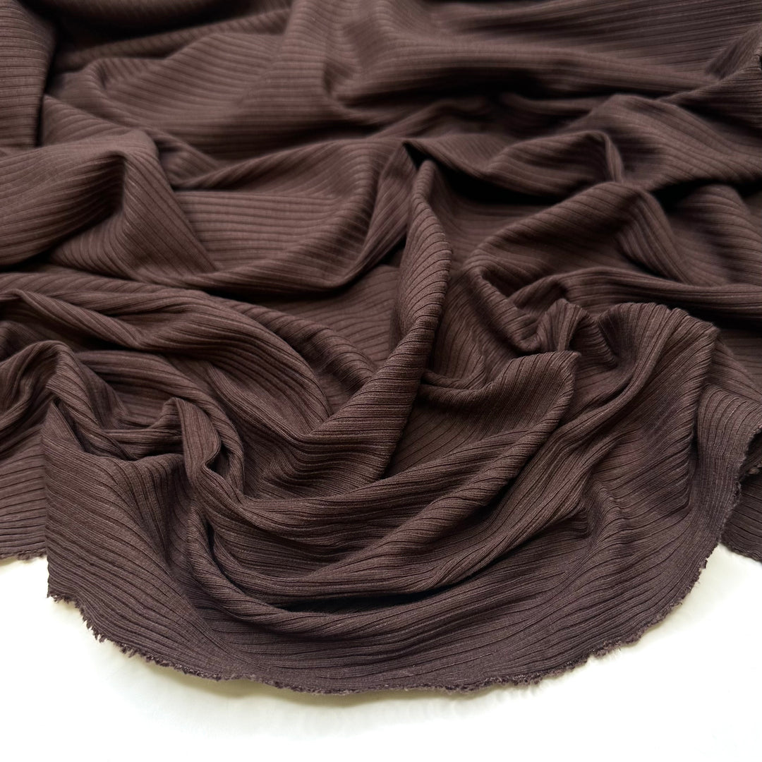 Yoga Pants Day - Rib Knit Cotton Blend Knit - Brown - Bundles