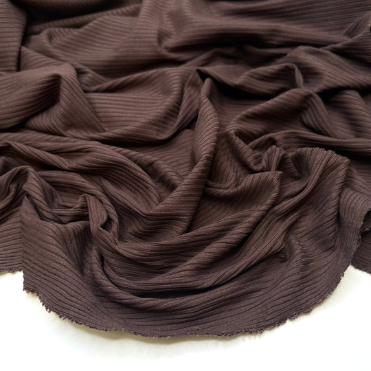 Yoga Pants Day - Rib Knit Cotton Blend Knit - Brown - Bundles