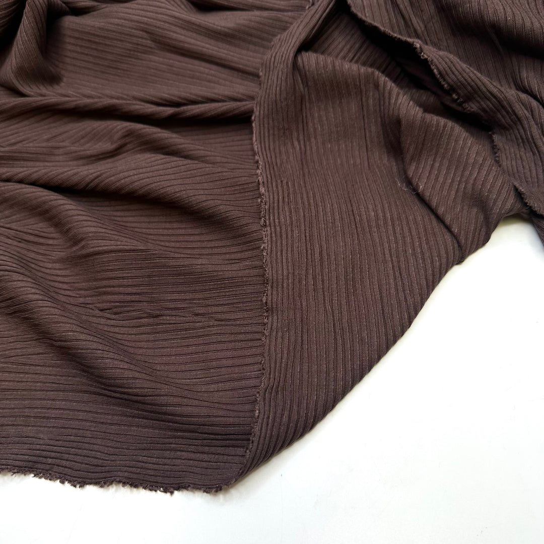 Yoga Pants Day - Rib Knit Cotton Blend Knit - Brown - Bundles