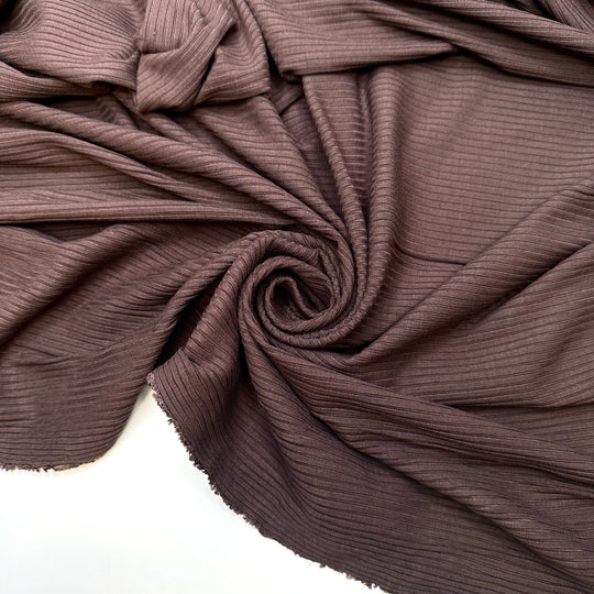 Yoga Pants Day - Rib Knit Cotton Blend Knit - Brown - Bundles