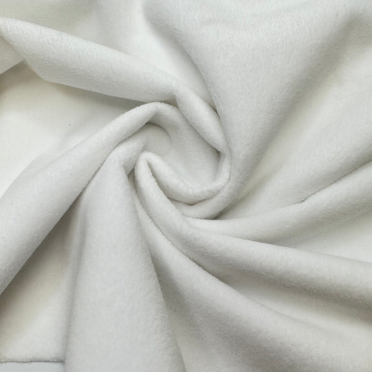 Snug As A Bug - One Side Water Resistant Jersey Fleece Polyester Blend Knit - White - 1.4M Bundle